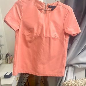 Pink leather French connection top